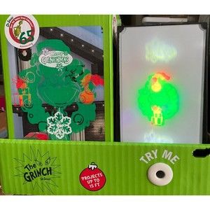 🔥NEW The Grinch LED Whirl-A-Motion + Static Light Show Gemmy Holiday Projector